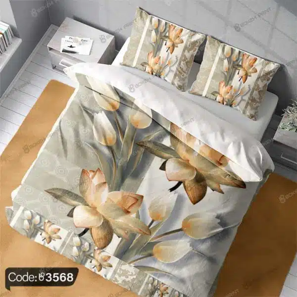 روتختی گل طلایی سه بعدی کد 3568 روتختی گل طلایی سه بعدی کد 3568