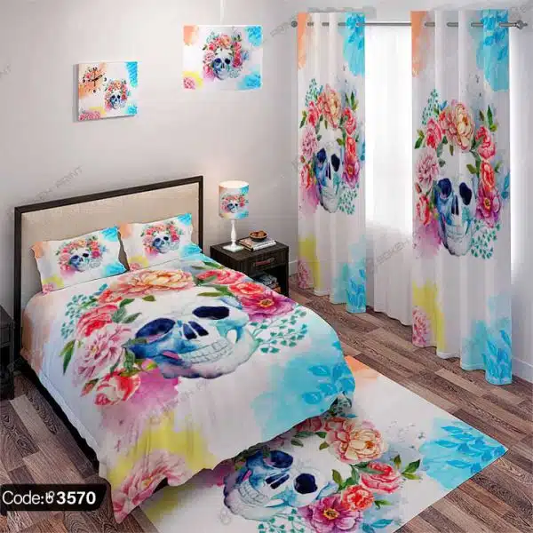 ست اتاق خواب اسکلت رنگی کد 3577