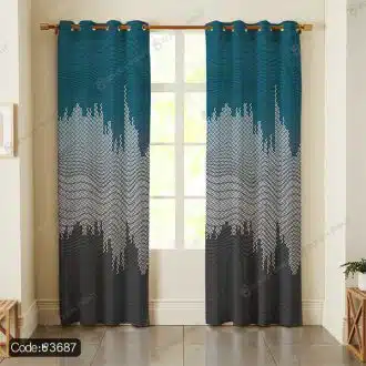 پرده پانچ گرادیانت دورنگ کد 3687