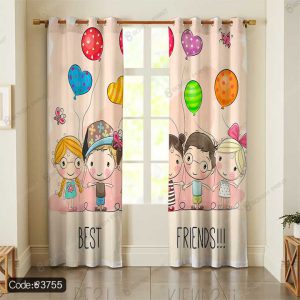 پرده طرح دخترخجالتی کد 3755