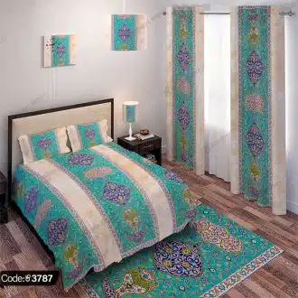 ست اتاق خواب طرح کاشی سنتی کد 3787