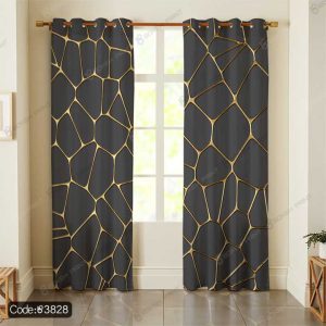 پرده پانچ سه بعدی طلایی کد 3828