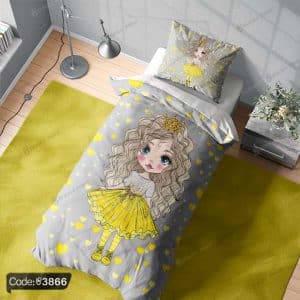 روتختی سه بعدی دخترخجالتی زرد کد 3866