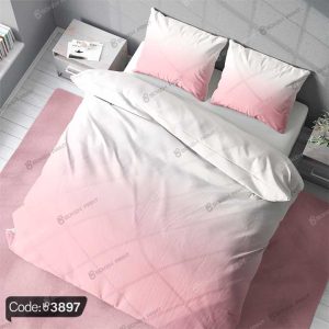 روتختی ساده صورتی سفید کد 3987