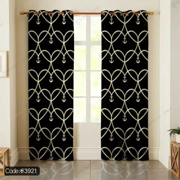 پرده طرح قلب لنگر کد 3921