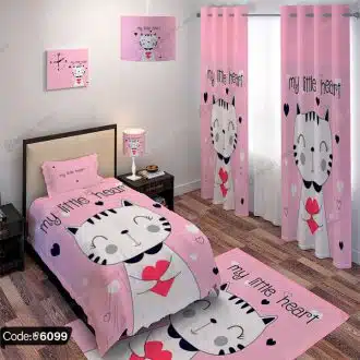 ست اتاق خواب کودک طرح گربه کد 6099