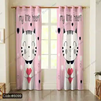 پرده کودک طرح گربه کد 6099