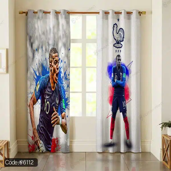 پرده طرح امباپه کد 6112