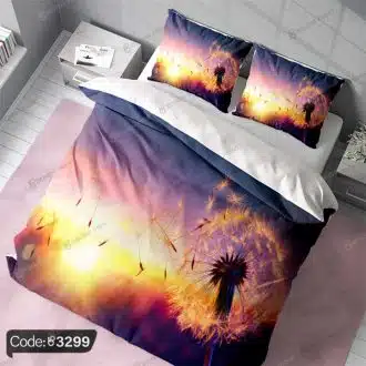 روتختی سه بعدی منظره غروب و قاصدک کد 3299