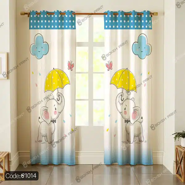 پرده چاپی فیل کد 1014