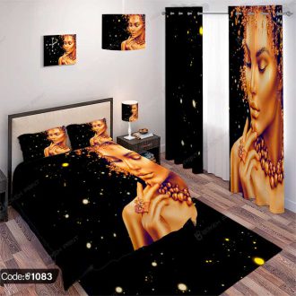 ست اتاق خواب زن طلایی کد 1083