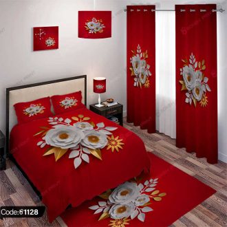 ست اتاق خواب گل رز سه بعدی کد 1128