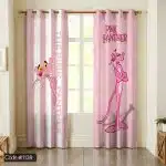 پرده چاپی پلنگ صورتی کد 1139