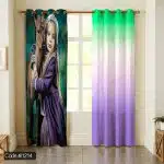 پرده چاپی دختر و آهو کد 1214