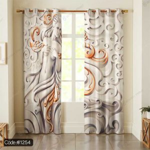 پرده چاپی زن سه بعدی کد 1254