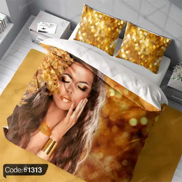 ست اتاق خواب زن طلایی کد 1313