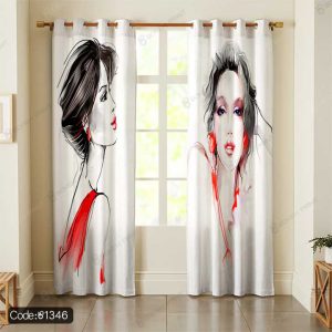پرده چاپی ابرنگی زن کد 1346