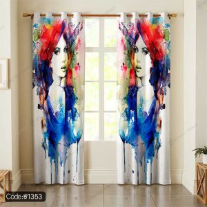 پرده چاپی ابرنگی زن کد 1353