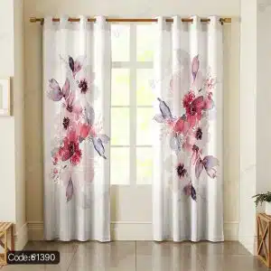 پرده پانچ ابرنگی گل کد 1390