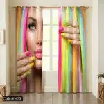 پرده پانچ چهره زن کد 1473