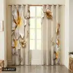 پرده پانچ گل سه بعدی کد 1557