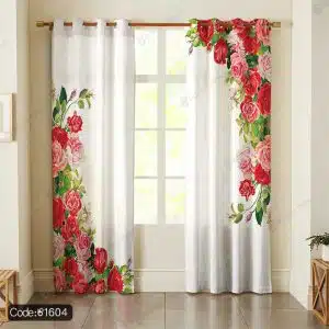 پرده پانچ ابرنگی گل کد 1604