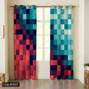 پرده چاپی هندسی کد 1607