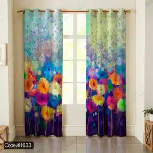 پرده پانچ آبرنگی گل کد 1633