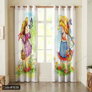 پرده چاپی دخترانه کد 1638