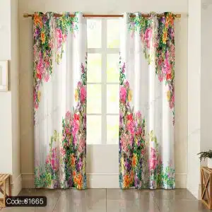 پرده پانچ آبرنگی گل کد 1665