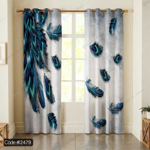 پرده پانچ پر آبی کد 2479