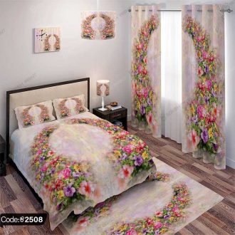ست اتاق خواب نقاشی گل کد 2508