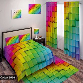 ست اتاق خواب هندسی رنگی کد 2526
