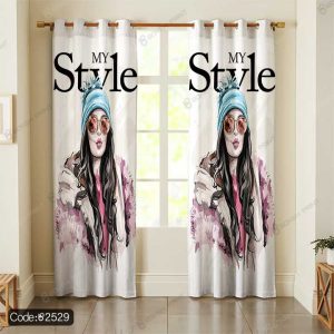 پرده چاپی دخترانه کد 2529