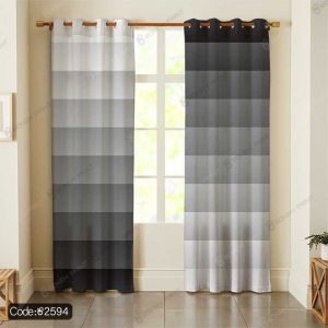 پرده ساده سیاه و سفید کد 2594