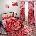 ست اتاق خواب گل رز سه بعدی کد 2662