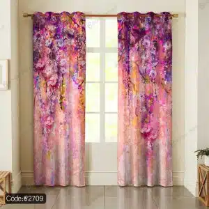پرده چاپی گل آبرنگی 2709