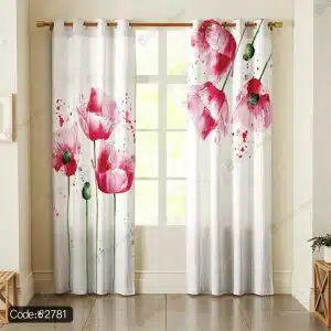 پرده چاپی گل آبرنگی کد 2781