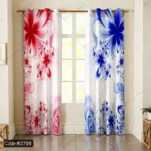 پرده پانچ گل آبرنگ کد 2798