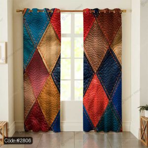 پرده چاپی هندسی سه بعدی کد 2806