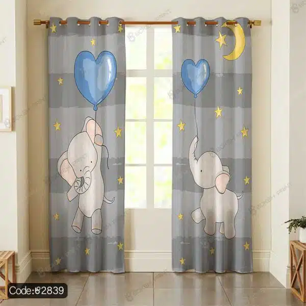 پرده چاپی فیل کد 2839