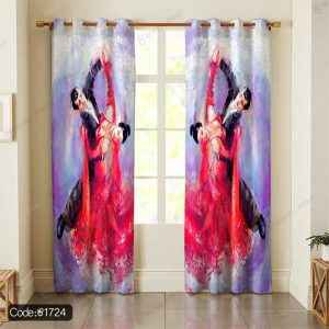 پرده چاپی آبرنگی عاشقانه کد 1724