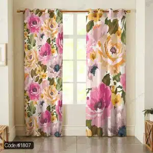 پرده پانچ آبرنگی گل کد 1807