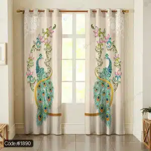 پرده چاپی سنتی طاووس کد 1890