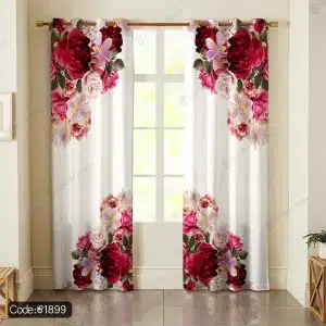 پرده پانچ آبرنگی گل کد 1899