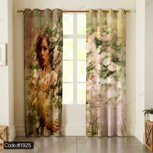 پرده پانچ نقاشی زن کد 1925