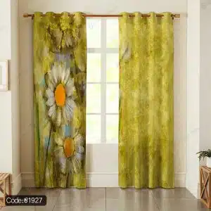 پرده چاپی آبرنگی گل کد 1927