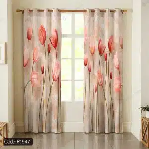 پرده پانچ آبرنگی گل کد 1947