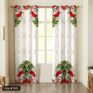 پرده پانچ آبرنگی گل کد 1951