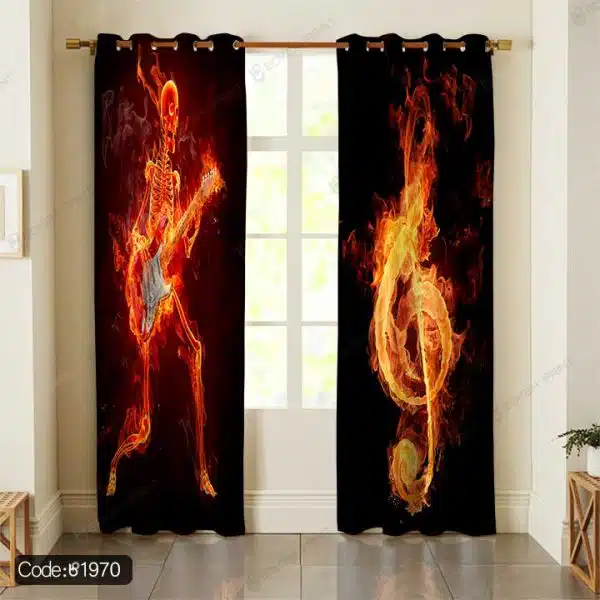 پرده چاپی گیتار و نت کد 1970